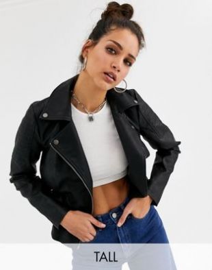 Tall Lather Look Jacket