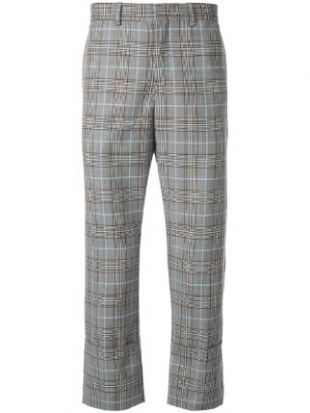 Checked Wool Trousers