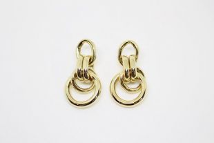 Or boucher double cercle boucles d’oreilles pendantes, boucles d’oreilles fête, boucles d’oreilles or, boucles d’oreilles, boucles d’oreilles légers, boucles d’oreilles tendances