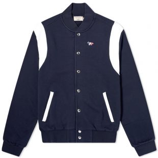 Maison Kitsuné Teddy Tricolour Fox Patch Jacket