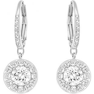 Crystal Authentic Attract Rhodium Plated Enchanting and Bedazzling White Light Pierced Earrings