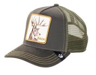 Goorin Bros Animal Farm Snapback Trucker Hat Cap Olive Green Deer Rack 601-9466  | eBay