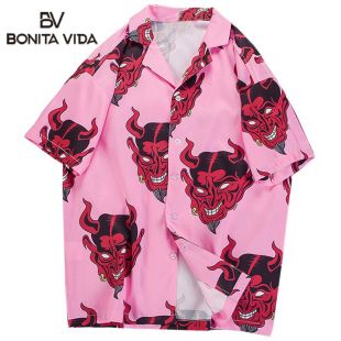 Bonita Vida Devil Printed Hip Hop Shirts Men