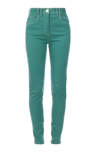 High-Rise Monogram Detailed Skinny Jeans
