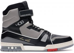 LV Trainer Sneaker Boot High Black Grey
