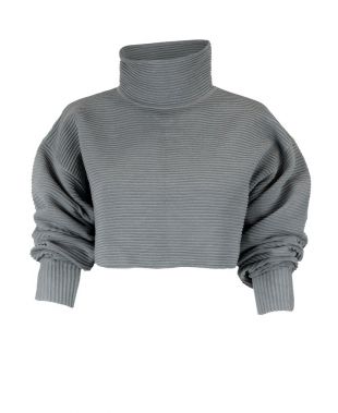 Nagnata Cropped Rib Sweater worn by 