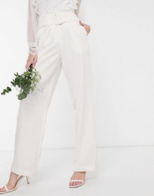 Wedding Trousers with High Waist