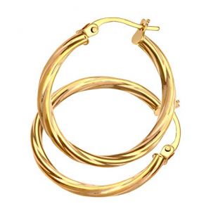Yellow Gold  Hoop Earrings