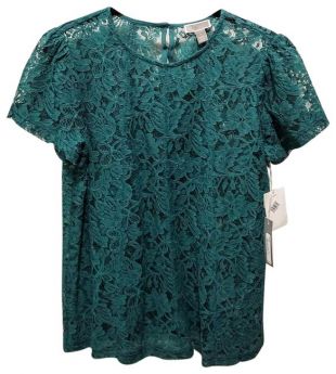 Emerald Green Lace Blouse