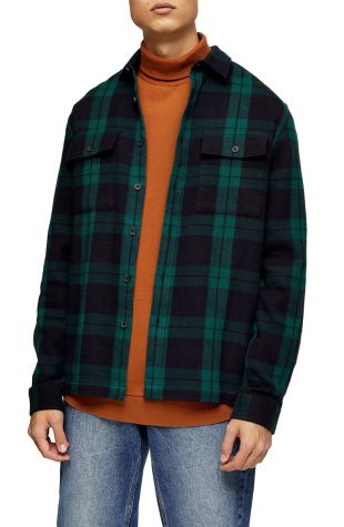 Plaid Button-Up Shirt