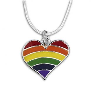 Autism Awareness Shop - Rainbow Heart Necklace