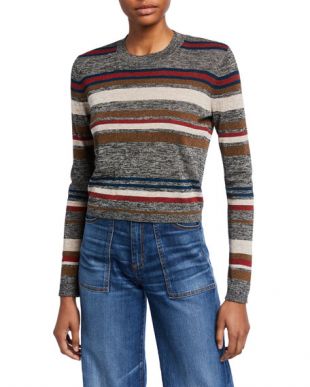 Veronica orders Beard Jora striped cropped sweater