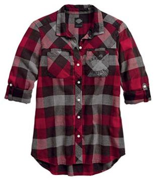 Black Label Roll-Tab Sleeve Plaid Shirt