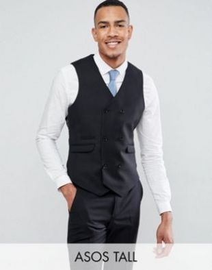ASOS TALL - Veston de costume ajusté 100% laine - Noir | ASOS