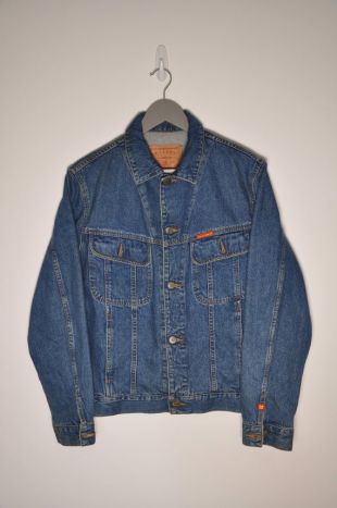 Veste Vintage Denim Blue Denim Jacket / Classic Denim Jacket Dark Blue Denim Jacket / Taille M/L