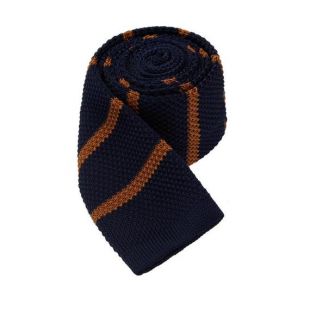 Cravate marine avec Stripes.Silm brun Neckties.Business Neckties.Mens cravate