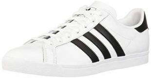 adidas Originals Unisex-Kid's Coast Star Sneaker, White, Black, White, 11 Medium US