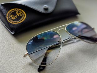 Lunettes de soleil Silver and Blue Gradient Ray-Ban Aviator