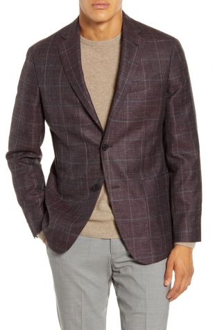 Nordstrom Men's Shop Trim Fit Plaid Wool Blend Sport Coat | Nordstrom