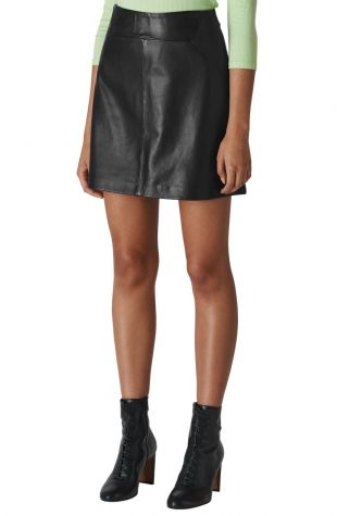 Whistles Leather A-Line Miniskirt | Nordstrom