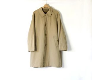 Trench Coat des hommes Vintage FALCON, 70 's 80 's beige marron seul boutonnage Trench Coat manteau imperméable