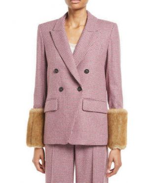 Pink Cheched Blazer