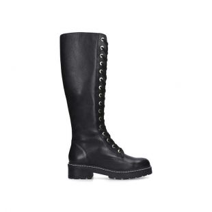 carvela - Black Lace Up High Leg Boots