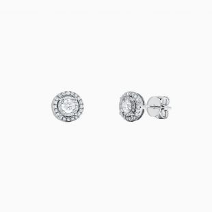 White Gold Diamond Stud Earrings
