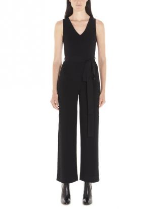Black V Neck Jumpsuit
