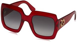 Gucci GG0053S 003 Montures de Lunettes, Rouge (Red/Grey), 54 Femme