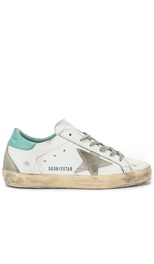 White & Fresh Mint Cream Superstar Sneakers