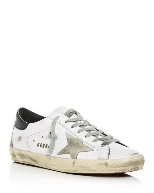 Unisex Superstar Distressed Leather Low-Top Sneakers