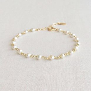 Bracelet de perle d'eau fraîche, bracelet de perle, braclet de perle, bracelet de Dainty, mariage de bracelet de perle - bracelet, bracelet d'or de Dainty, GB6