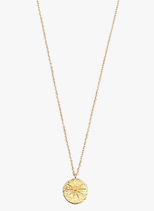 COLLIER AVEC MÉDAILLON EN LAITON OR