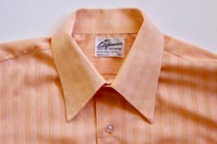 Chemise de saumon à col vintage Pour homme, années 1970, Nouvelle-Zélande, Taille moyenne, Chemise Vintage Homme, Lazy Day Vintage NZ