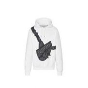 Dior White Saddle Bag Print Hoodie of Flipp Dinero in the music