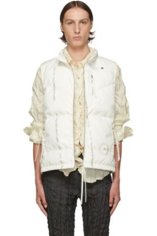 White Down Readymade Airbag Front Vest