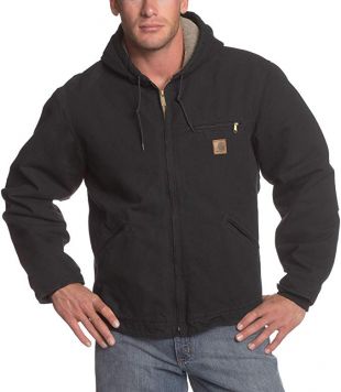 Carhartt Men's Big & Tall Sherpa Lined Sandstone Sierra Jacket J141