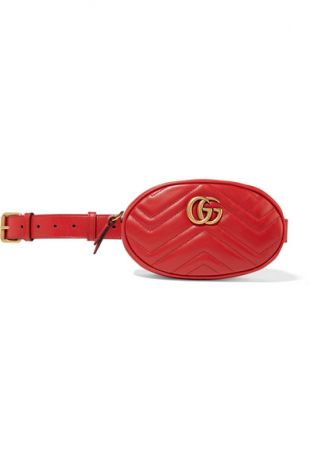 GG Mar­mont Mate­lassé Leather Belt Bag