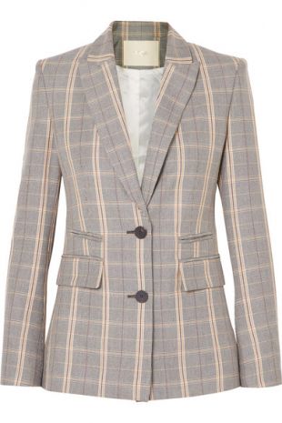 Checked Woven Blazer