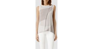 AllSaints Brown Caper Bar Tank