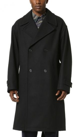 Double Breasted Felt Overcoat