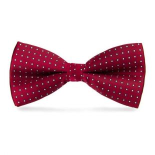 Noeud Papillon Bordeaux à pois Blanc (pois fins)