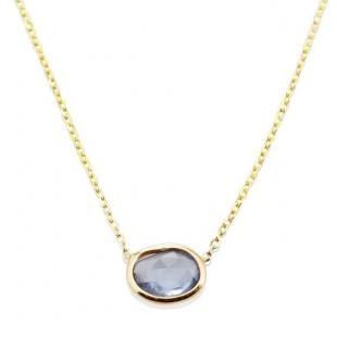 Vale Jewelry - Rose Cut Sapphire Slice Necklace