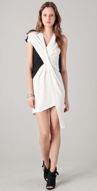 Helmut Lang Cross Tuck Dress