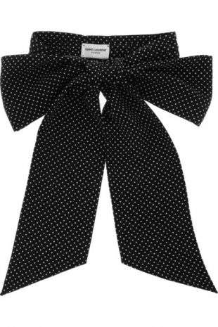 Saint Laurent Polka-dot silk bow tie