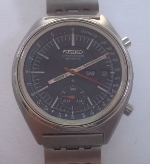Automatic Seiko Chronograph, Ref 6139-7070 big stainless case 40mm.