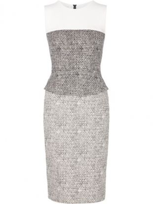 NARCISO RODRIGUEZ  robe péplum à motif abstrait