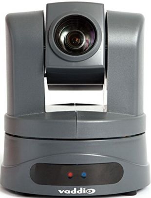 Vaddio 999-6990-000 ClearVIEW HD-USB PTZ H.264 and Analog HD Pan/Tilt /Zoom Conferencing Camera, 1/3-Type Exmor High-speed CMOS Image Sensor, 19X Optical Zoom, 1.3 Megapixels