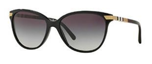 Burberry BE4216 30018G 57M Black/Grey Gradient Cat Eye Sunglasses For Women+FREE Complimentary Eyewear Care Kit